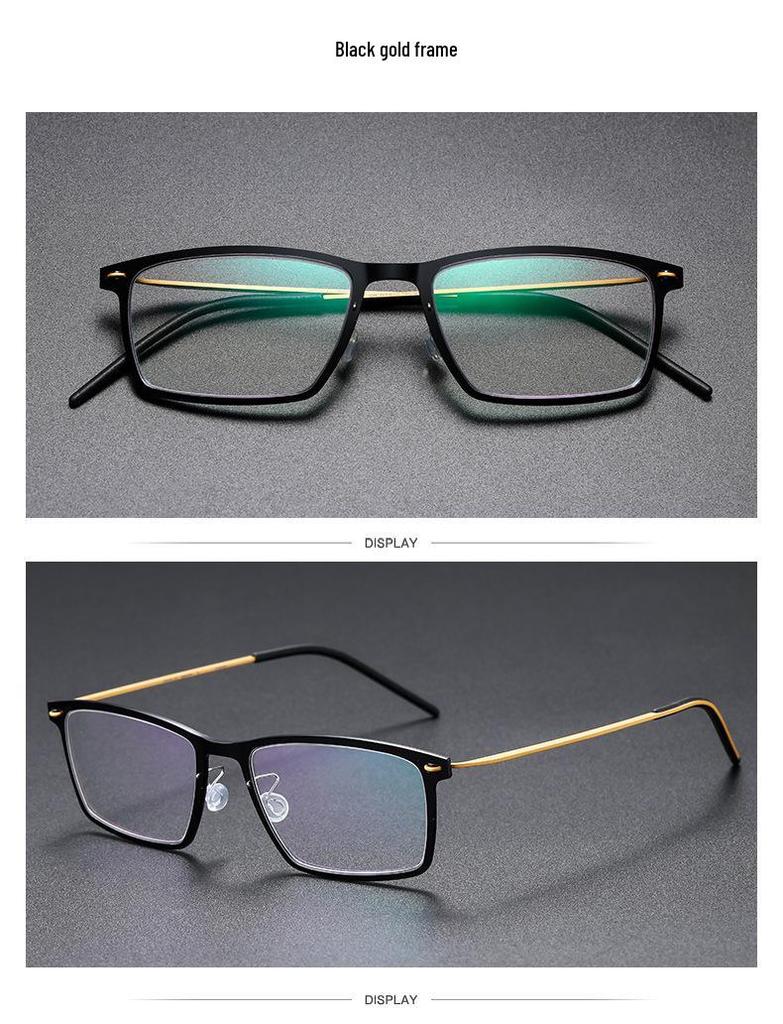 Unisex Retro Pure Titanium Screwless Glasses Frame for Myopia - Celebrity Style 6544