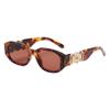 1PC Y2K Trendy UV Protection Sunglasses Vintage Metal Rose Design Irregular Sun Glasses for Women Summer