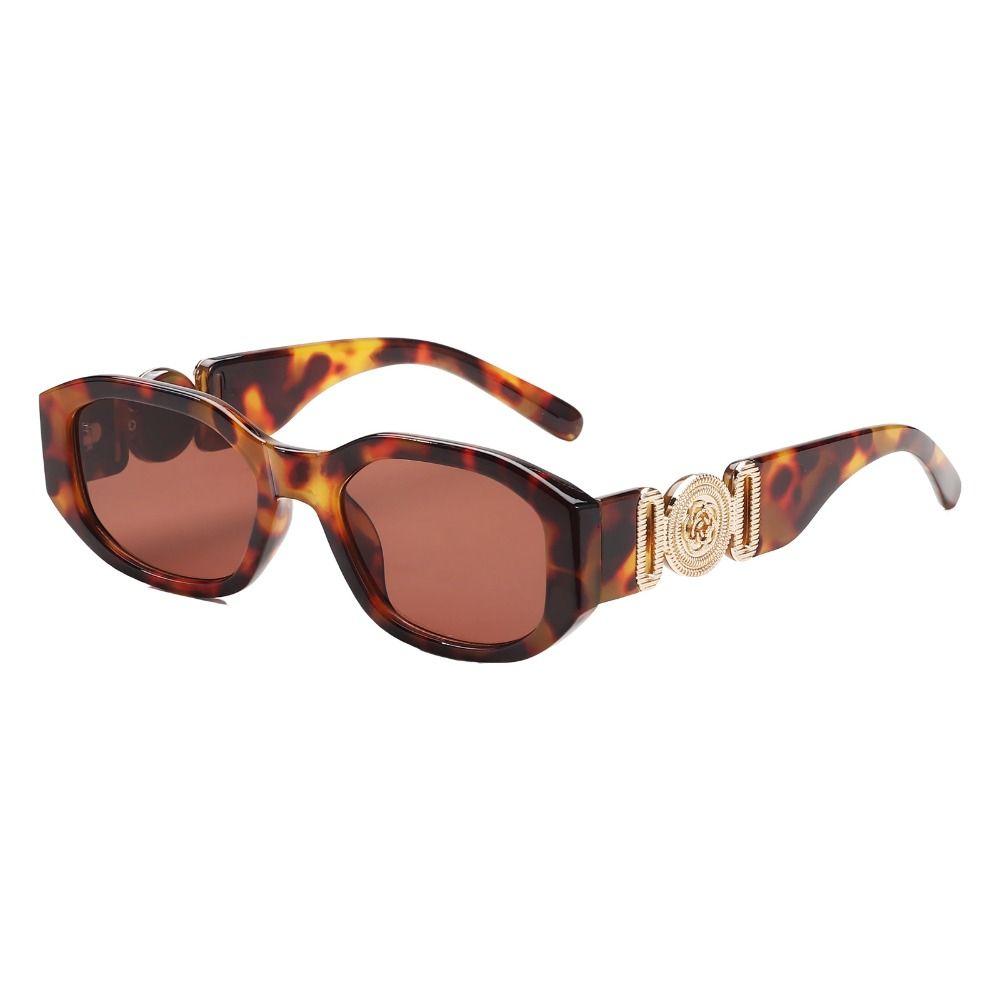 1PC Y2K Trendy UV Protection Sunglasses Vintage Metal Rose Design Irregular Sun Glasses for Women Summer