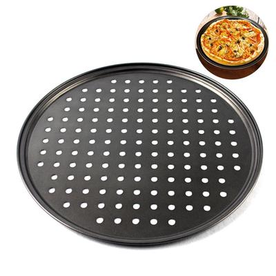 Non Stick Pizza Pan Pizza Tray Round Pizza Baking Tray Strong Baking Tool