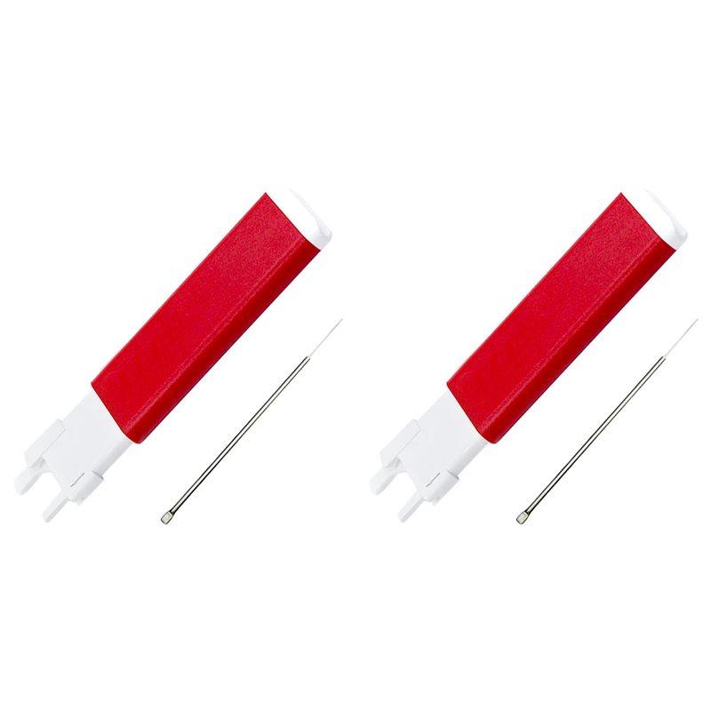

2X Automatic Sewing Needle Threader, Stitch-Insertion Tool With 2Pcs Replacement Hooks Quick