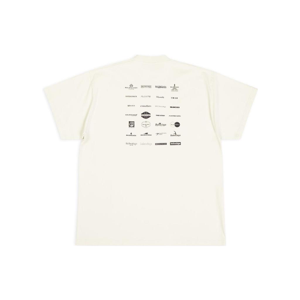 Balenciaga Archives Logos T-Shirt Oversized 'White' Unisex 712398TNVQ79784