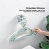 Self-adhesive Hooks, Coat Racks, Coat Racks, U-shaped Folding Clothes Rack, Double Row, Wall Storage Hooks.