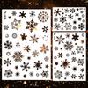 Snowflakes Stencil Christmas Templates Reusable PET Stencils for Kid Graffiti Drawing Scrapbooking Christmas Party Decor