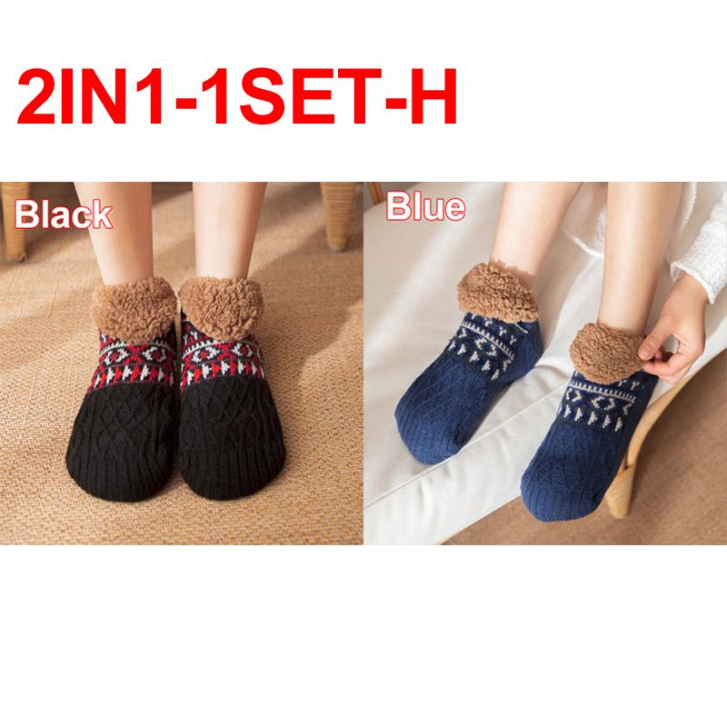 Thermal Women Slipper Socks Winter Warm Short Cotton Thickened Home Sleeping Soft Non Slip Grip Fuzzy Floor Sock Fluffy Male