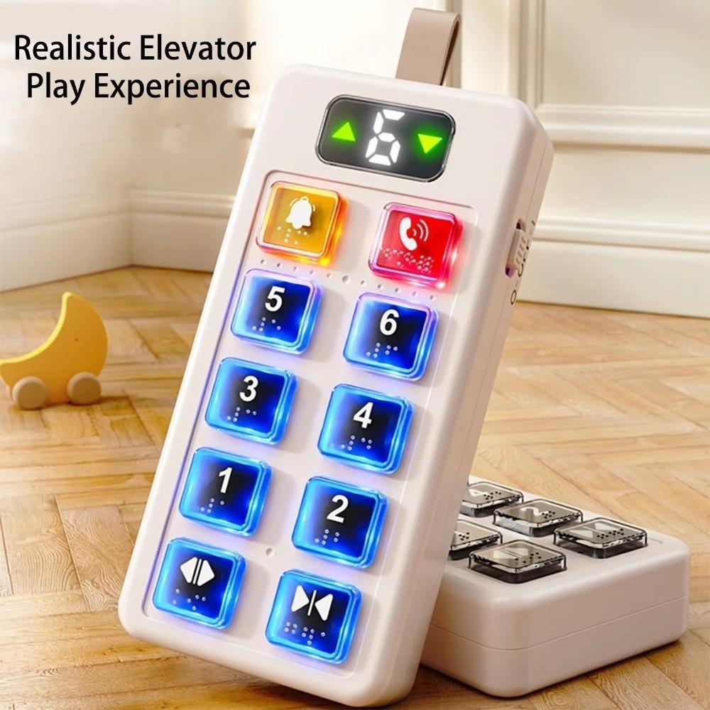 Educational Button Button Sensory Board with Light Sound Elevator Activity Panel Toy  Kids Gifts
