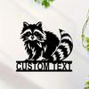 Raccoon Metal Wall Art, Woodland Animal Decor, Personalized Name Sign, Home Nursery Man Cave Hanging