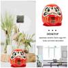 Car Dharma Eggs Daruma for Baby Japanese Ornament Ornaments Ceramic Figurine Figurines Red Wealth Dashboard Decor Miss