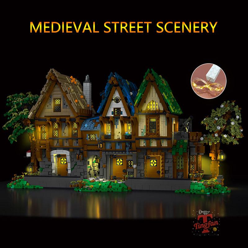 Medieval Blacksmith Shops Models 21325 Building Blocks Bricks Streetview Modular City Architecture Set Kids Toys Boys Adult Gift