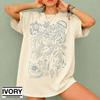 Ocean Sea Life Graphic T-Shirt, Vintage Blue Marine Animals Tee, Coastal Aesthetic Shirt, Jellyfish Octopus Dolphin Art, Beach Summer Shirt