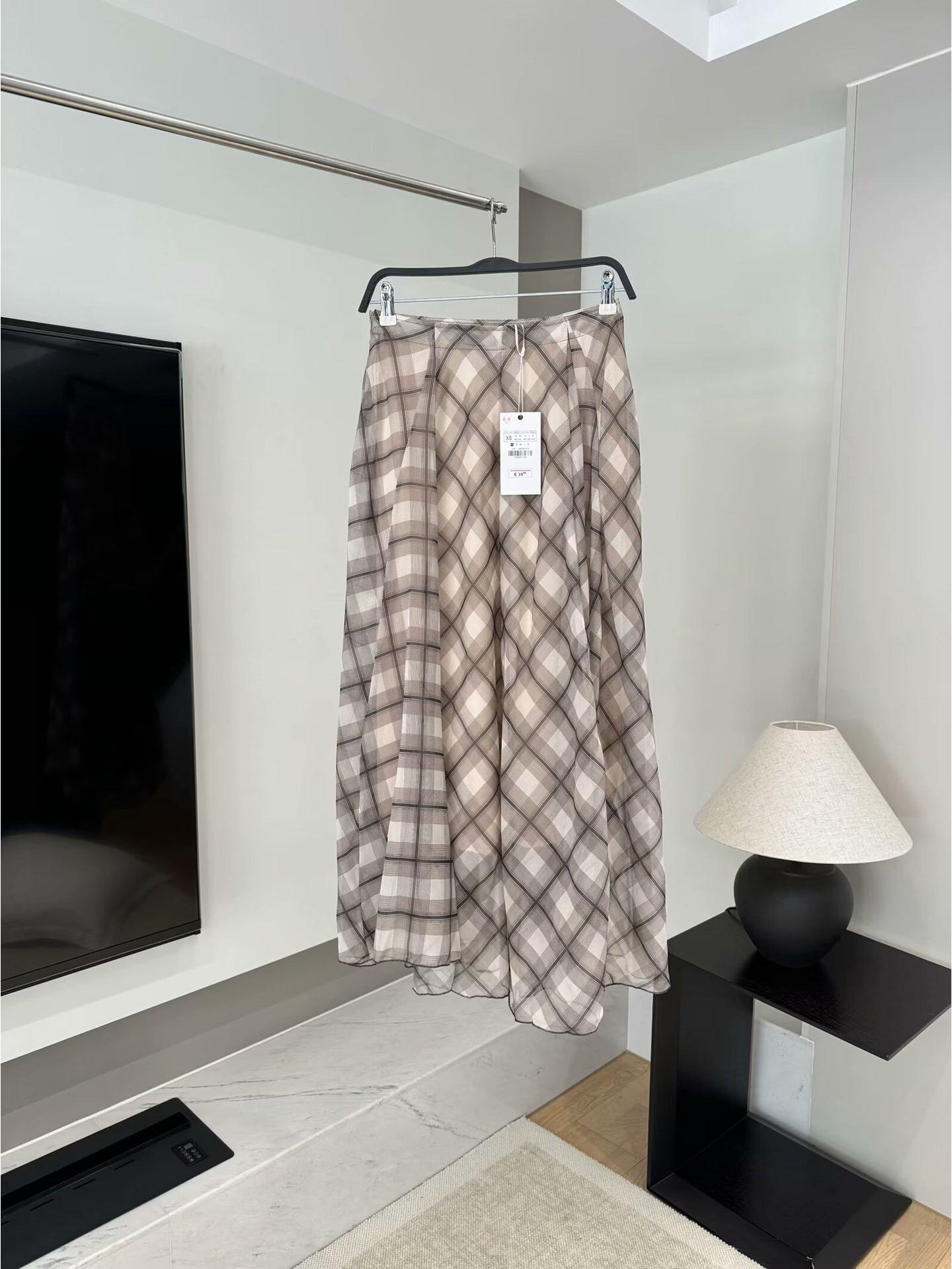 

TAOP&ZA Элегантная клетчатая полуюбка из тюля - Женская летняя мода 5232857 S