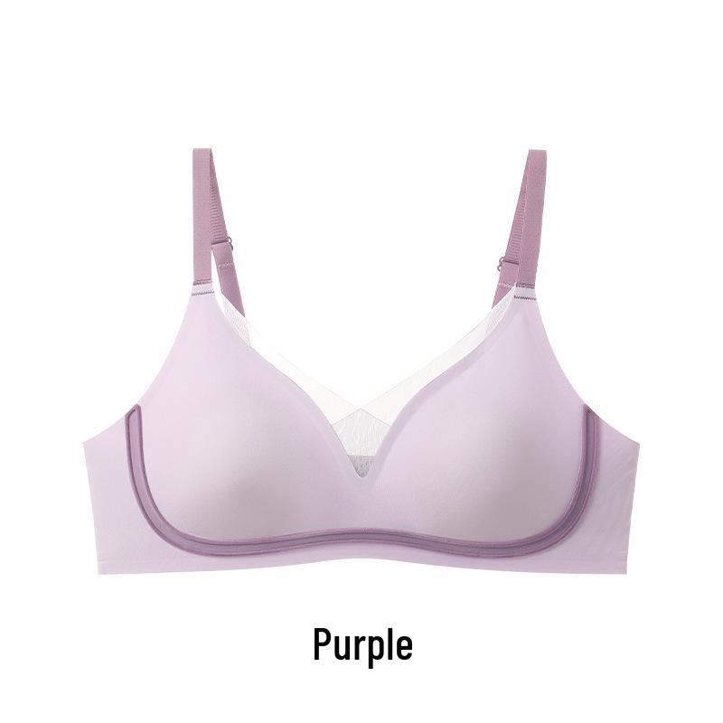 Seamless Jelly Underwear: Women's Light, Breathable Mesh, Wirefree Bra with Petal Cup Support
