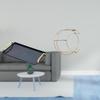 Elegant Rectangular Metal Serving Tray Table with Three Tier Wall Hanging Shelf Organizer for Modern