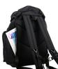 Bymoss Shiny 2-Pocket Nylon Backpack - Black