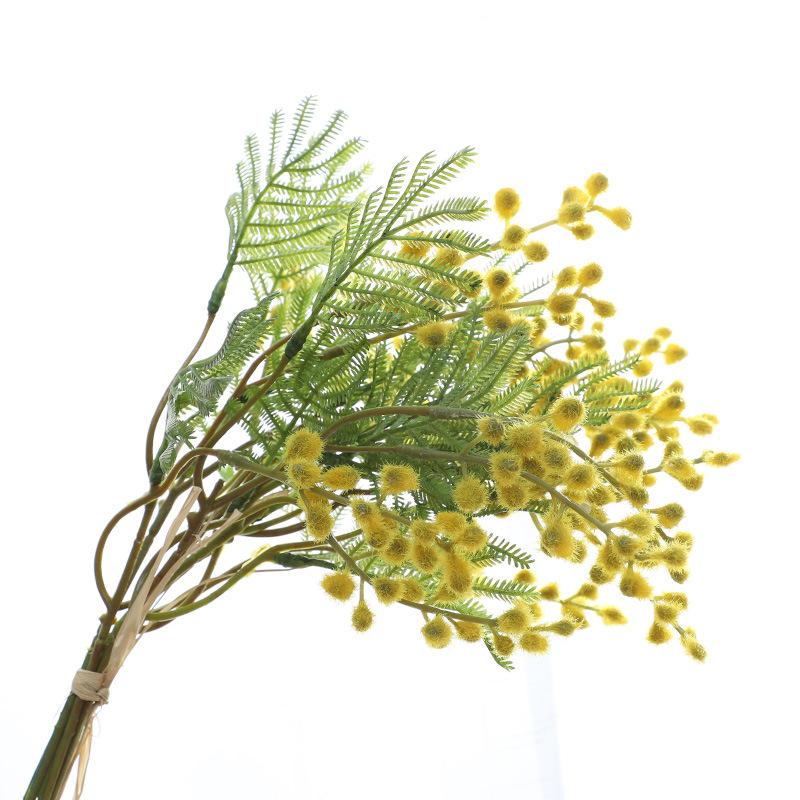 Simulation plant hair acacia bean bundle fake flower home wedding decoration simulation flower shooting props