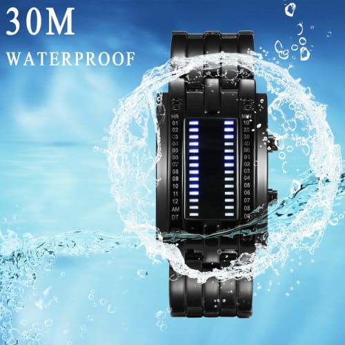 JEWELRYWE Men's LED Watch, 3ATM Water Resistant, AM/PM Date Display, Popular and Stylish for Business and Casual Fashion, Perfect for Family, Friends,