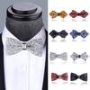 Sharp Flat Bow Tie Male Brotherhood Group 3D Crystal Fashion Wine Red Fashion Bow Tie