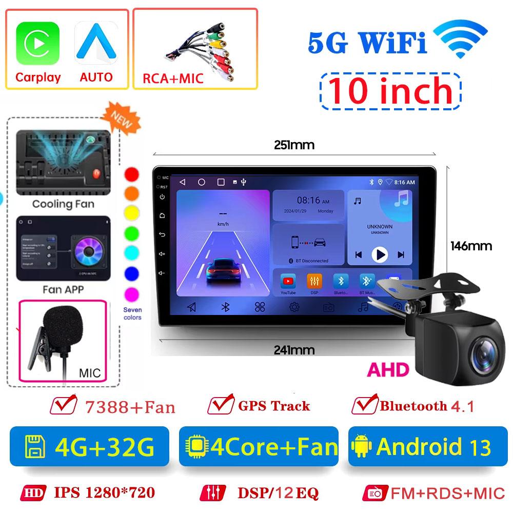 Car Android 4G 64G Multimedia Radio Carplay Auto Player GPS Navigation for Toyota Hyundai Nissan Kia LADA FIAT Jeep 7 9 10 Inch