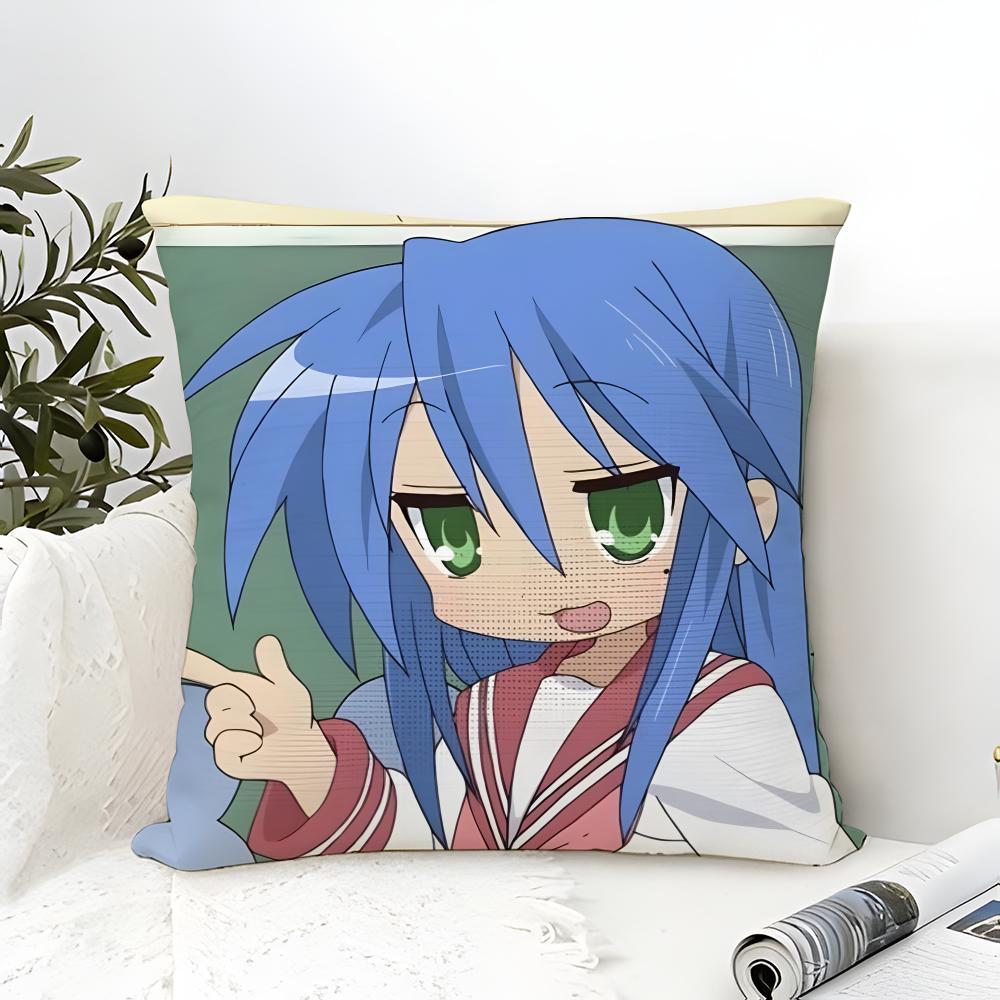 Anime Lucky Star Pillow Case Linen Pillow Case Sofa Home Decor Cushion Cover Cushion Cove