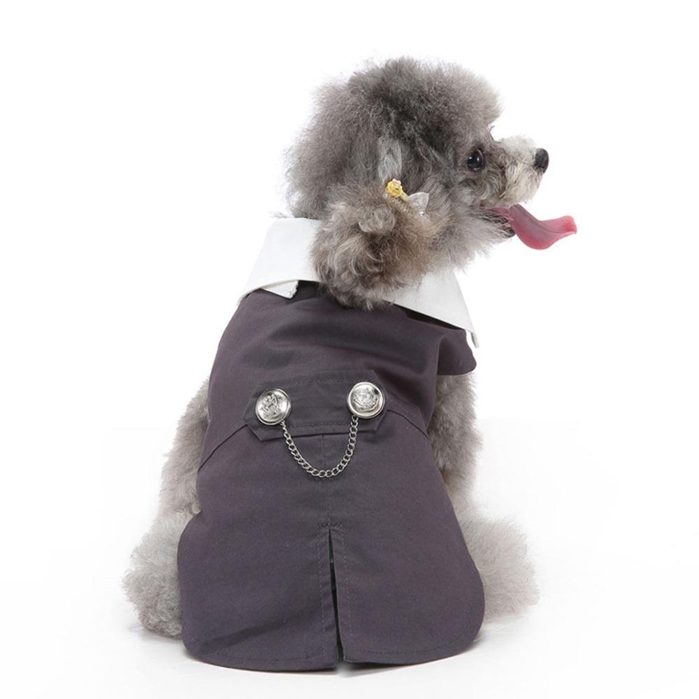 Detachable Bow Tie Dog Tuxedo Outfit Smooth Suit Fabric Cat Formal Costume Dog Formal Occasion