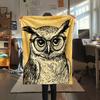 Vintage Owls  Print Flannel Blanket, High Quality Comfortable for All Seasons, Home Decor, Warmth and Comfort