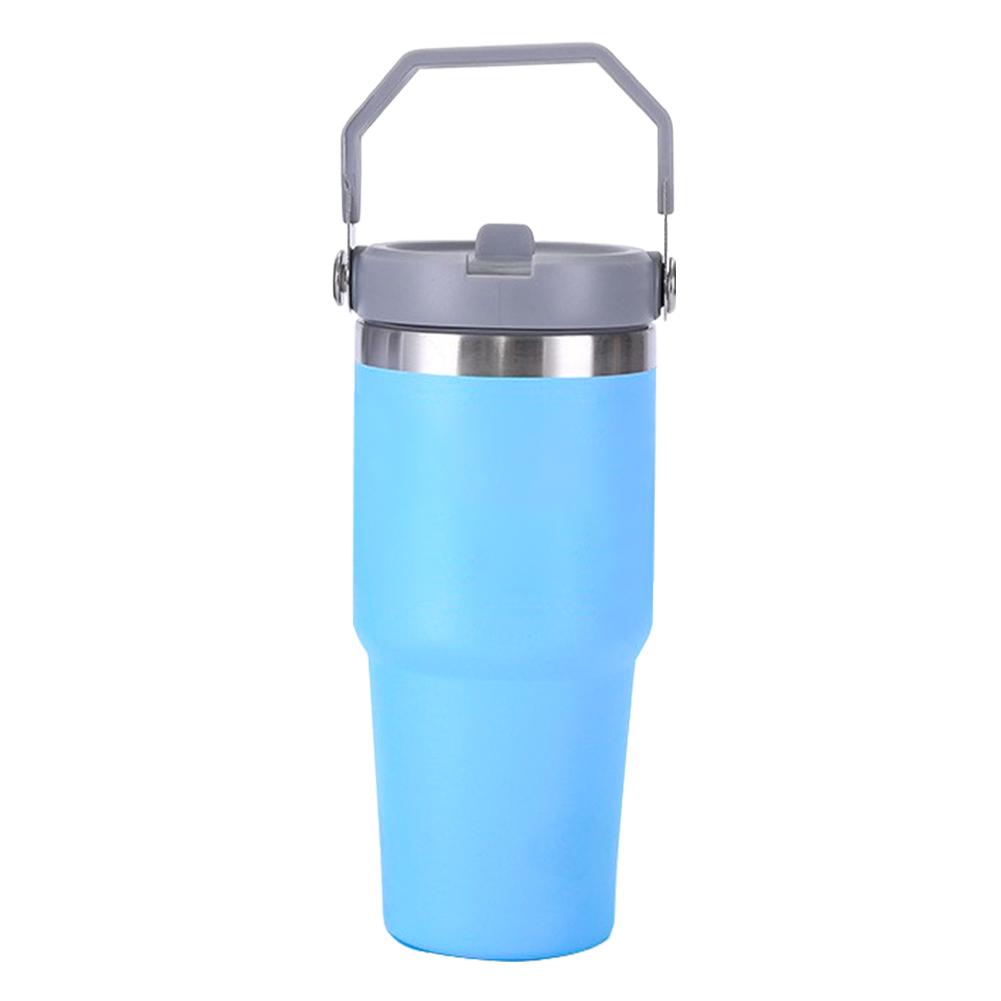 20/30oz 304 Stainless Steel Insulated Water Bottle Thermal Coffee Car Cup Cold Hot Mugs Vacuum Flask With Handle Straw For Sport