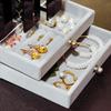 A Clear Earring And Necklace Display Case, Vintage Plastic Storage Case With Drawers For Bracelets, Rings And Accessories