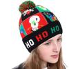 Santa Claus Christmas Hat Warm Christmas Knitted Hat Soft Christmas LED Light Knitted Hat  Adults