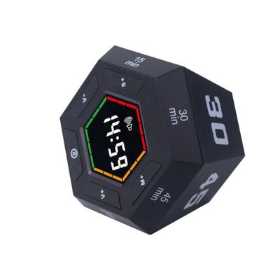 ABS Timer Cube Timer For Kids And Kitchen Cooking Countdowns Hexagon Visual Flip Electronic Timer