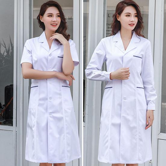 Doctor Wear Thin Style Sweat Absorption Non-pilling Wicking Polyester Summer Thin Laboratory Nurse Uniform Work Wear