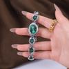 Orologio bracciale smeraldo stile nazionale da donna lusso leggero perla squisito impermeabile moda da donna orologi al quarzo
