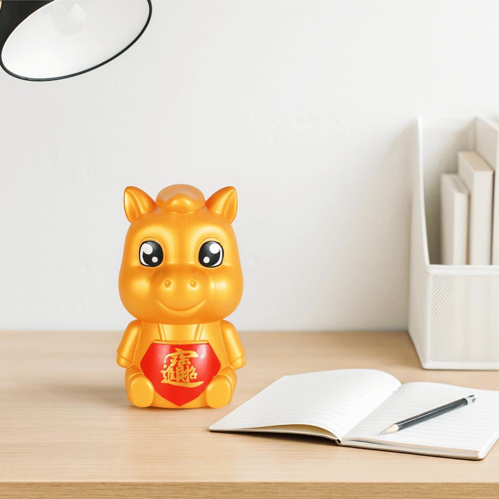 Good Luck Cartoon Piggy Bank Thickened Coin Saving Box Zodiac Horse Coin Jar  New Year Celebration