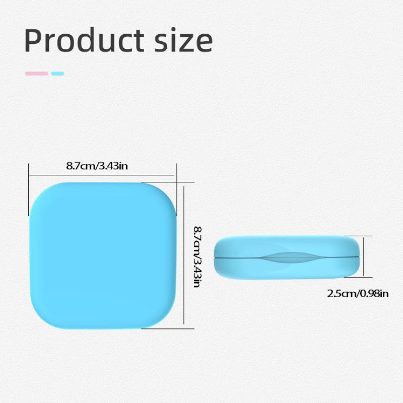 Invisible Retainer Box Mirror Storage Case Square Mouth Guard Aligner Braces Orthodontics Container Oral Hygiene Supplies