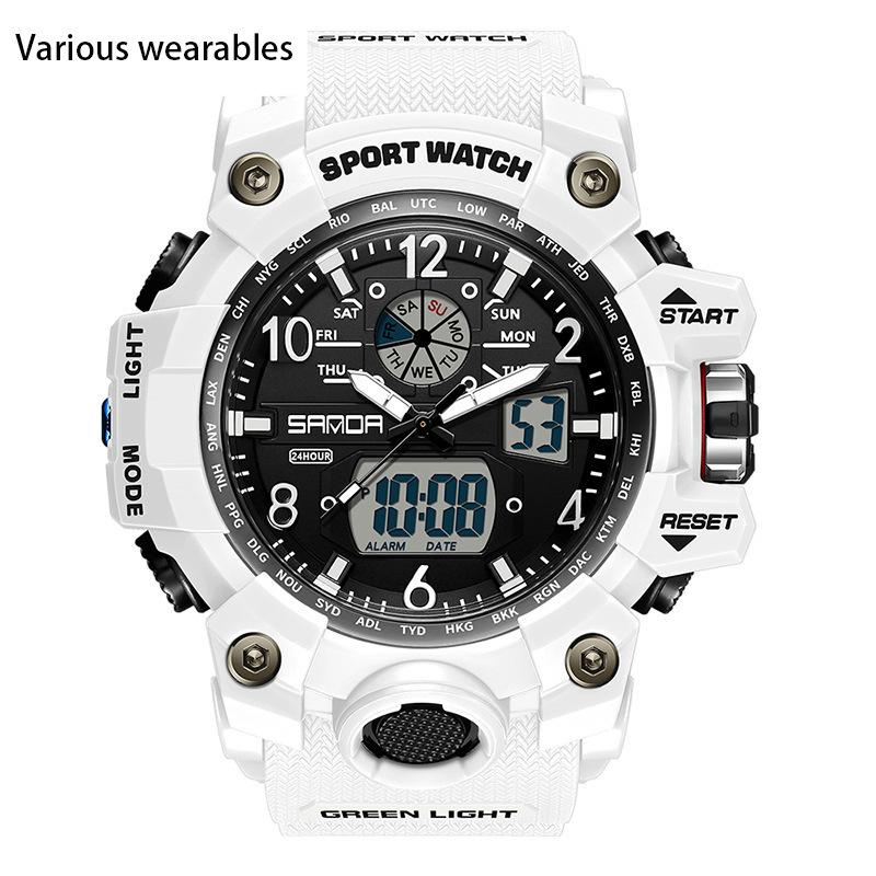 Электронные часы Новые молодежные спортивные трендовые корейские электронные часы Мужские креативные индивидуальные часы