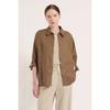 BCBG Asymmetrical Linen Shirt B5m4b484