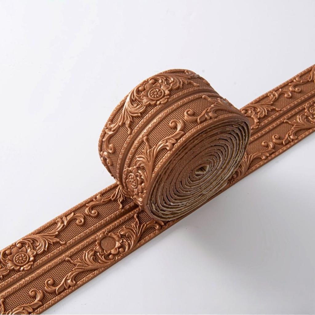 1pc 3D Wall Trim Line Skirting Border Self-Adhesive Waterproof Baseboard Wall Sticker DIY Home Decoration Wall Corner Protector