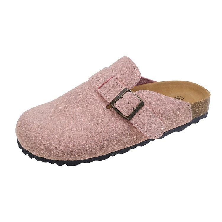 [Ziyan] Retro half-drag comfortable cork Boken shoes 2025 new flat-bottomed outer wear casual bag head slippers