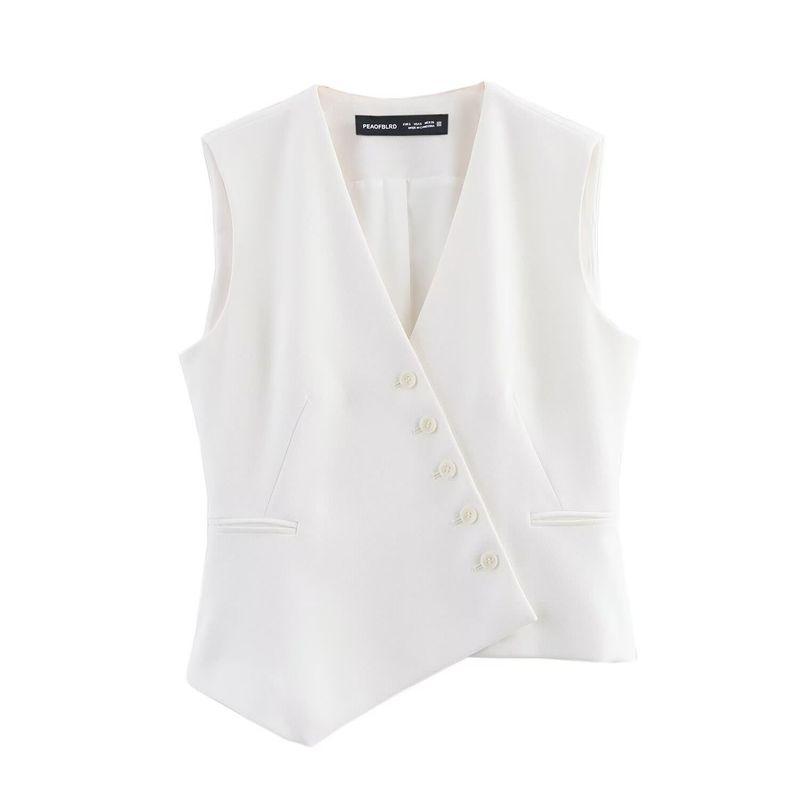 Kaslead New Women clothes Western Style Fashion Asymmetric Vest Trousers 3811047 38411048