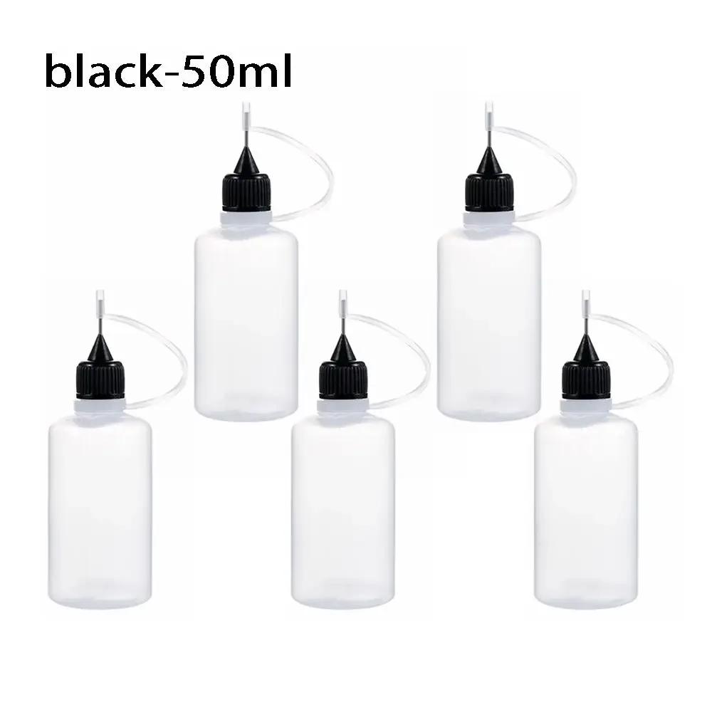 5ks/sada Jehla Tip Lahev s lepidlem Stlačit Plastová láhev Aplikátor lepidla Láhev DIY Scrapbooking Paper Craft Tool Plnitelná lahvička