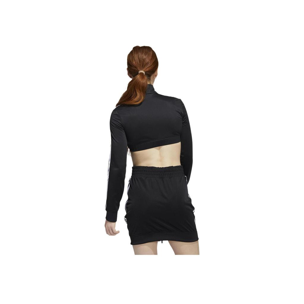 adidas Originals X Jeremy Scott Monogram Crop Track Top Women Black White HL6478