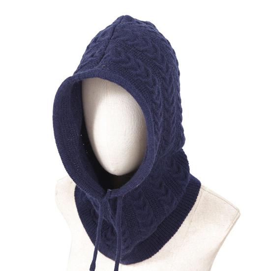 Damen Strickmütze Zopfmuster Elastische Passform Bequem Dehnbar Warm Verdickte Mütze Winter Outdoor Freizeitkleidung