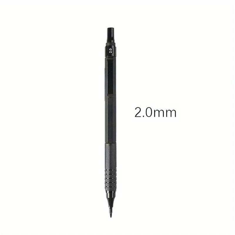 0.3/0.5/0.7/0.9/2.0mm Mechanical Pencil Low Center of Gravity Metal Drawing Special Pencil Office Write Art Supplies for School