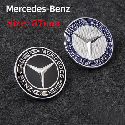 57mm Front Hood Bonnet Emblem Badge for Mercedes-Benz C E S GLC GLE CLA A Class W204 W205 W212 W213 Etc ABS Aluminum Waterproof