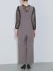 Beams Heart Women's Lace Jumpsuit in Grey and Black, One Size