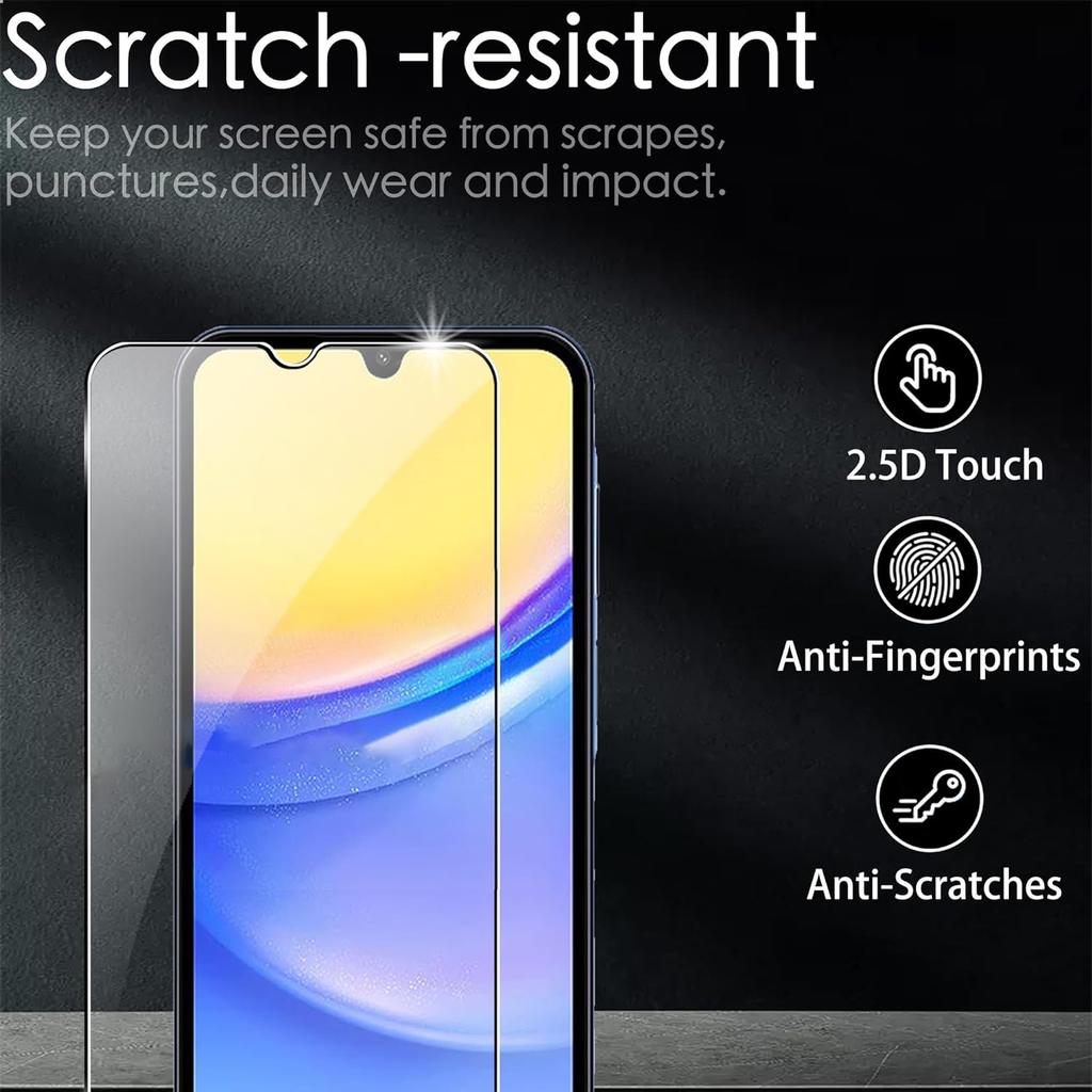 2Pcs For Samsung Galaxy A15 4G/5G Tempered Glass Screen Protector+Lens Protectors Guard