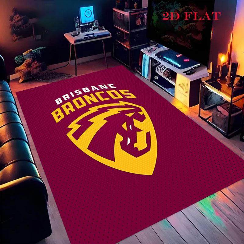 Brisbane Broncos Carpet Rug for Living Room Bedroom Home Sofa Decoration,Kids play Nonslip Floor Mat