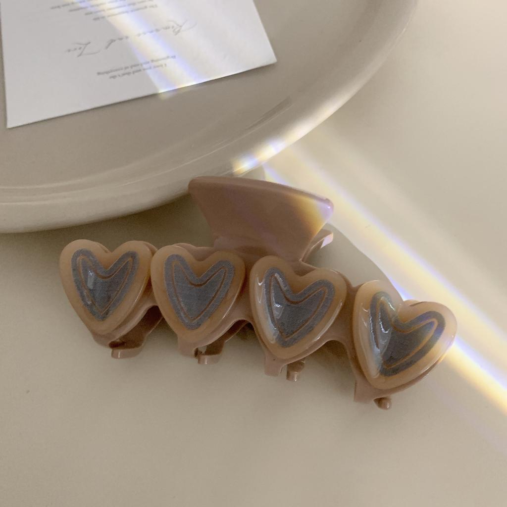 Korean Style Acetic Acid Hairclaw Vintage Sweety Girls Daily Travel Hair Clip Creative Pink Heart Cute Animal Hair Accessories
