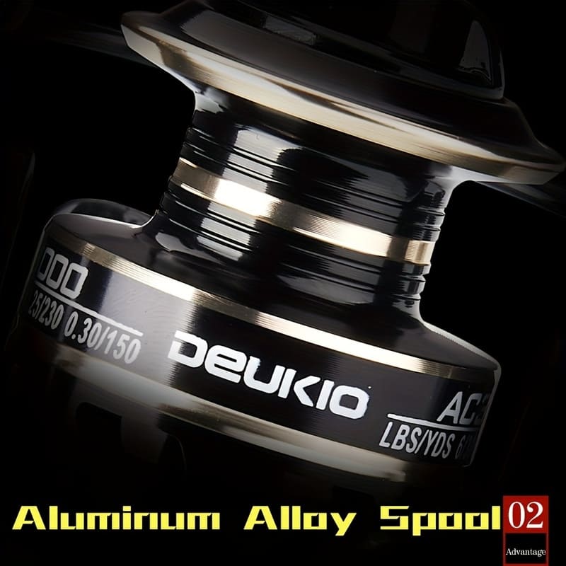 High Performance Spinning Reel with High Drag and 5.2:1 Gear Ratio. Full Metal Handle. Suitable for Many Waters. Durable and Corrosion Resistant