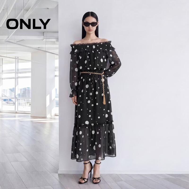 ONLY Women s 2026 Autumn Pleated Off-Shoulder Long Dress S