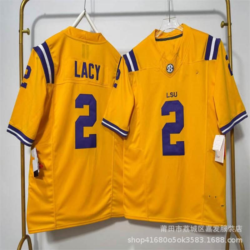 LSU Tigers NCAA College Football Practice Jersey Mens Cotton Sportswear Rugby Fan Wear Fall